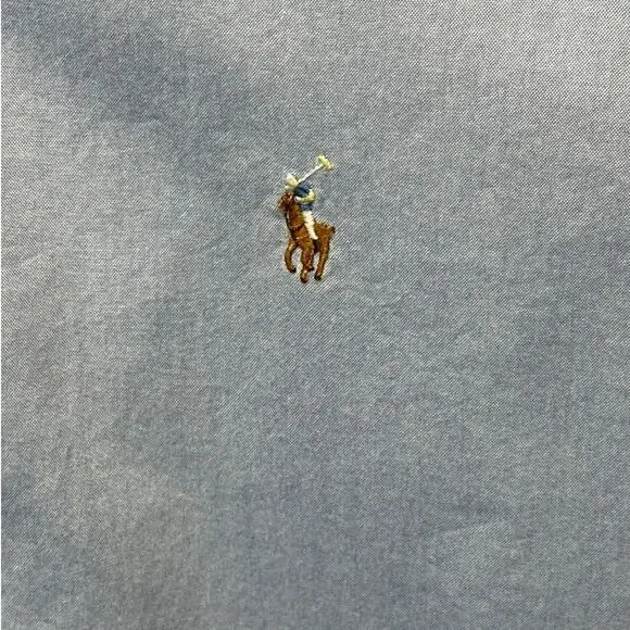 Polo Ralph Lauren Long Sleeve Button Up Oxford Shirt Light Blue Size 171/2 36-37 - Picture 4 of 9